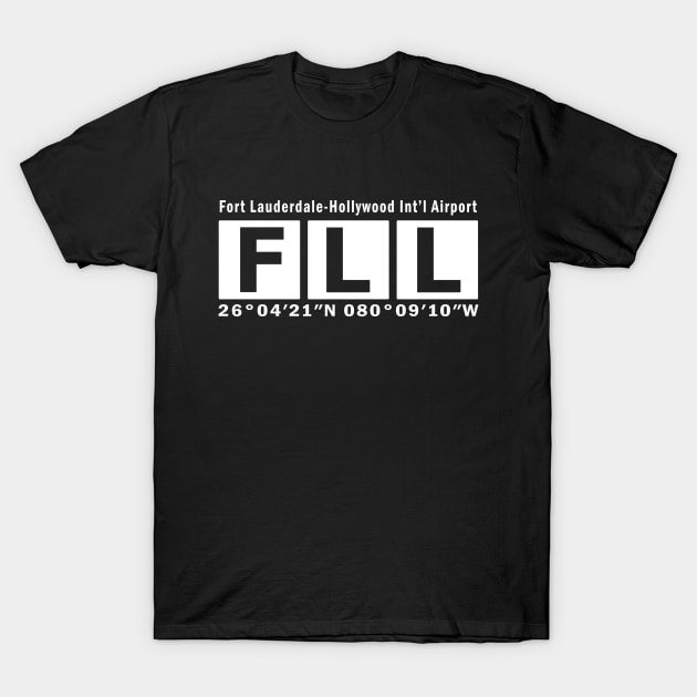 FLL Airport, Fort Lauderdale-Hollywood International Airport T-Shirt by Fly Buy Wear